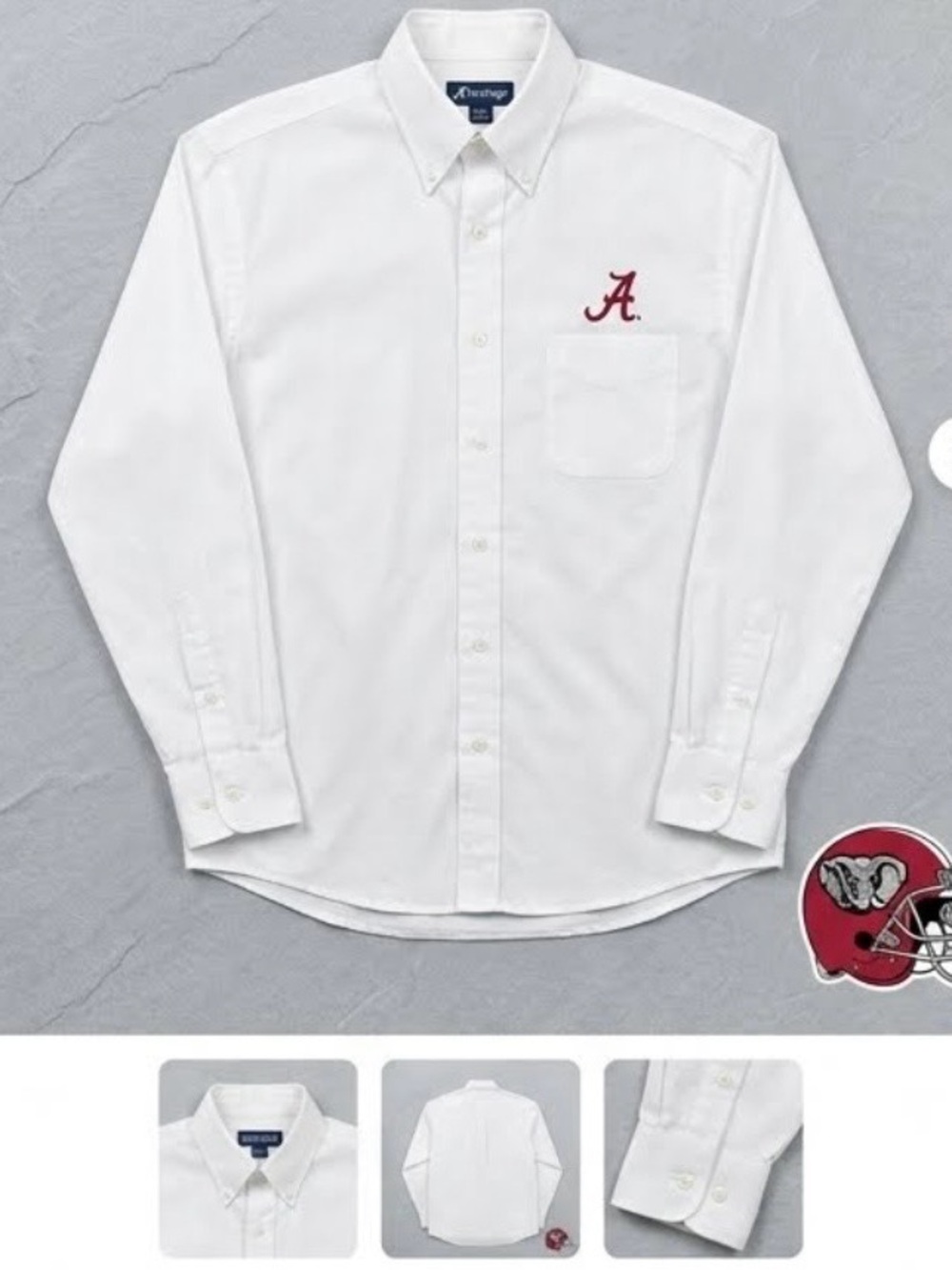 🐘 Vantage Alabama Crimson Tide Men's Button-Down Dress Shirt (Size M)
